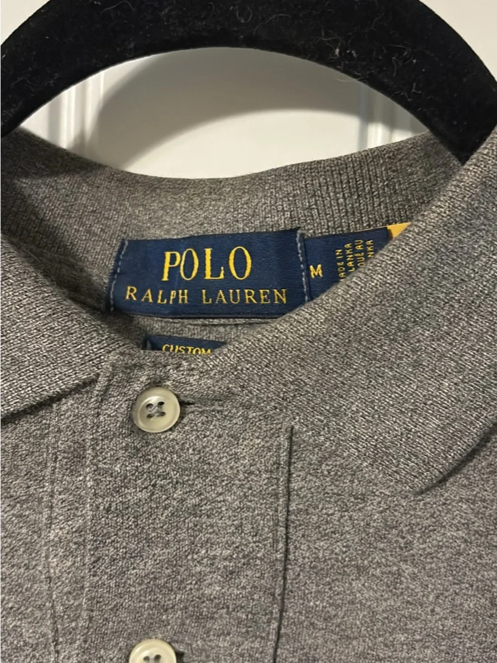 Polo by Ralph Lauren Men's Classic Fit Grey Polo Shirt Medium